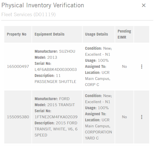 New Inventory Verification