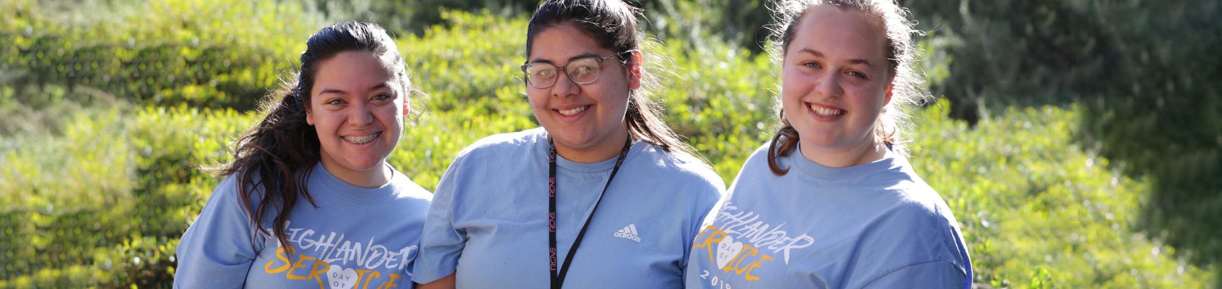 UCR student volunteers during Highlander Day of Service