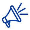 Megaphone icon representing advocacy and amplifying staff voices.