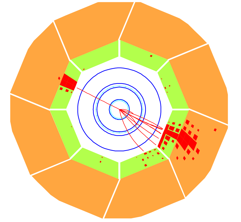 Electron-Jet event display transverse