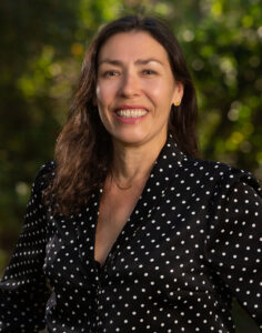 Portrait of Associate Professor Jeanette Kohl, History of Art, who is also co-director of the Center for Ideas and Society. (UCR/Stan Lim)