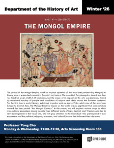 AHS 141, The Mongol Empire, Spring 2026