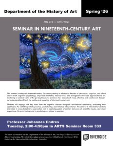 AHS 276, Spring 26. Seminar in 19th-Century Art
