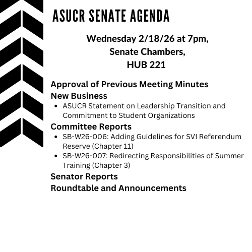 Senate Agenda Winter 2.18