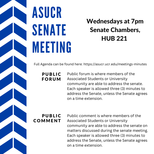 ASUCR Senate Welcome