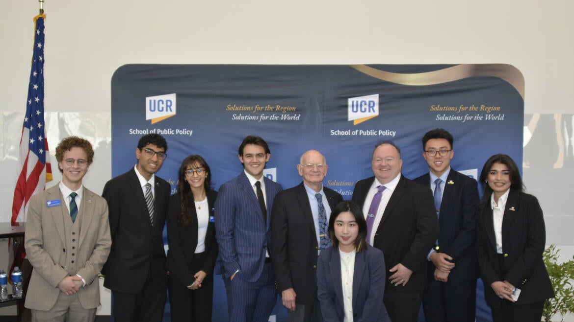 Ronald Neumann with Dean Mark Long and Dean's Ambassadors