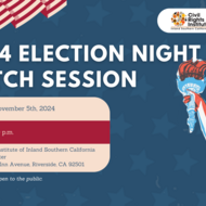 Flier for the election night watch session