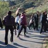 walking up