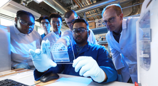 Will Grover with undergrads