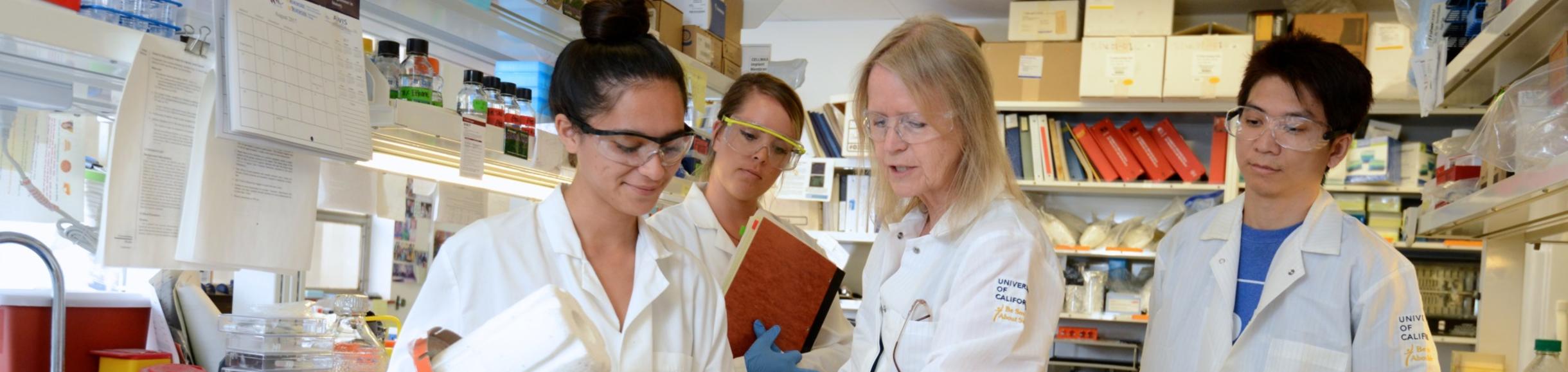 Working with Dr. Walker in lab