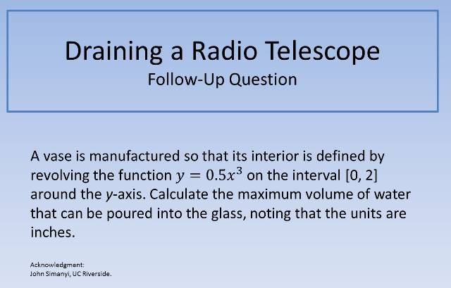 Draining a Radio Telescope FUQ 640