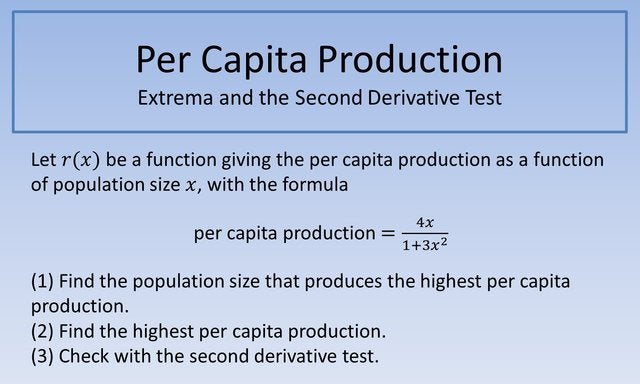 Per Capita Production