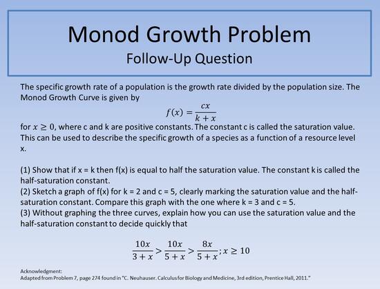 Monod Growth FUQ