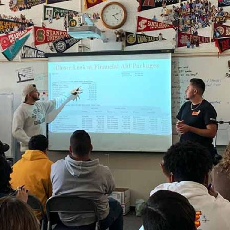 LBSA club members address High School students