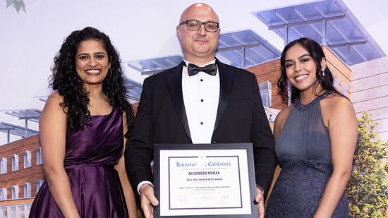 Alexandru Roman Golden Apple Awards with Students