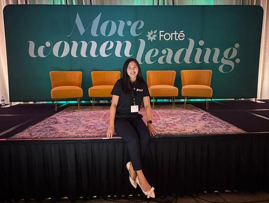 MBA Candidate Sarajh Eduave '27 at the 2025 Women's Leadership Conference