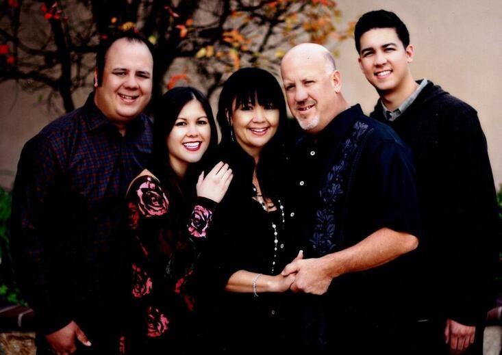 The Bailey family includes, from left, Brandon, Alyssa, Beverly, Scott, and Kyler.
