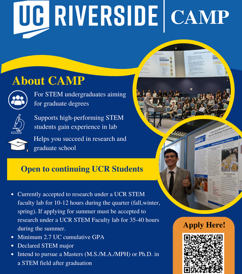 Flyer explaining details about the CAMP program