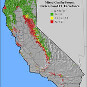 California MCF Lichen CL Exceedance