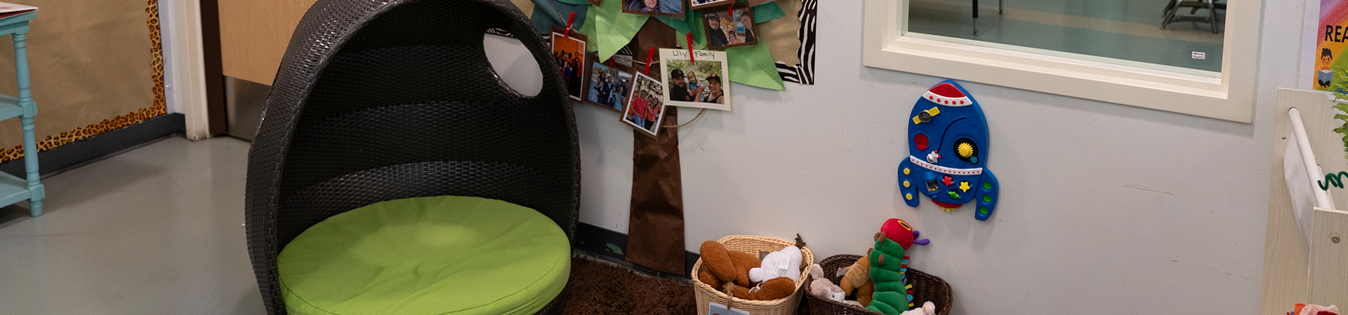 Reading nook with chair