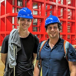 Undergraduate Majors Physics - Underground with hard hats