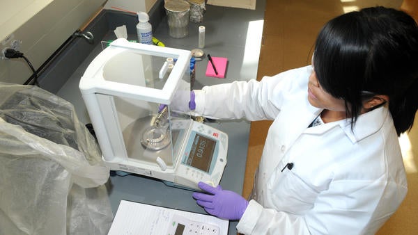 in the Earth Sciences lab (c) UCR / CNAS