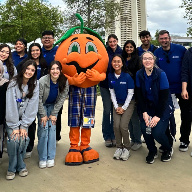 CNAS Science Ambassadors with Norm the Orange