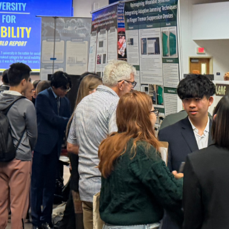 Students and judges at Riverside Unified School District Science and Engineering Fair
