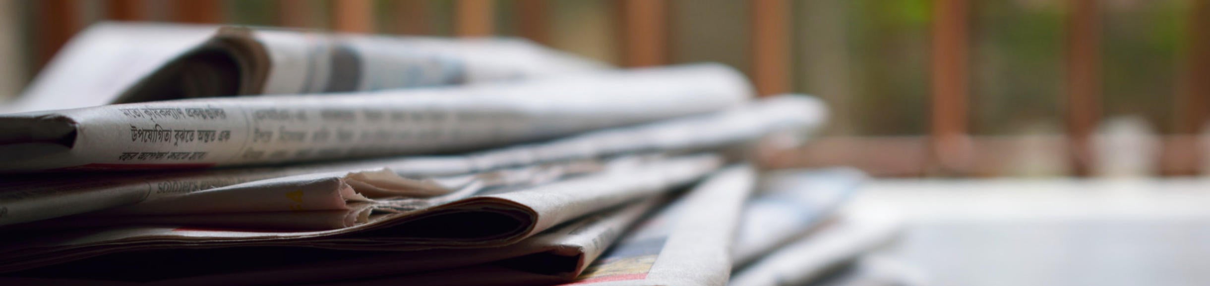 Newspaper stack, credit brotiN biswaS from Pexels.com 