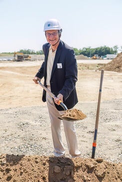 Richard Schrock at groundbreaking ceremony