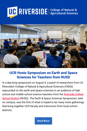 CNAS Newsletter - August 27, 2025