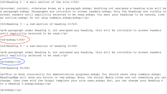 HeadingsMap Headers Text Editor Example