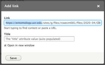 DON'T include your root website in your link.
