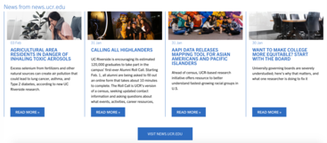 screen shot of a feed display custom block