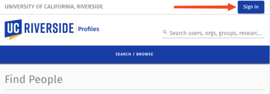 UCR Profiles Sign In Button Example