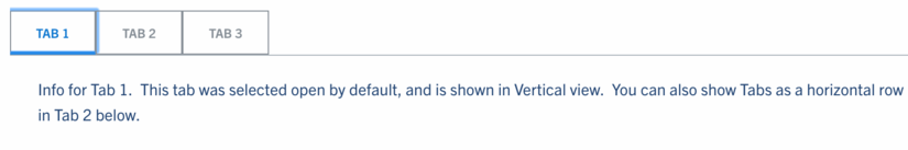 screenshot of Tabs with horizontal layout