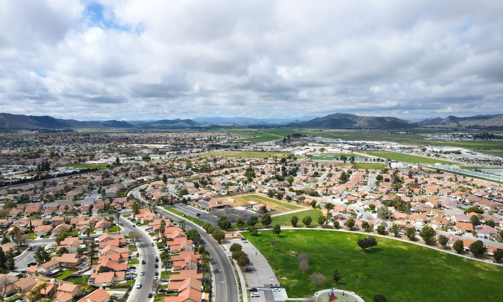 Aerial view of Riverside