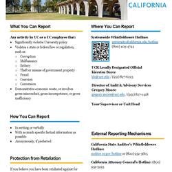 UCR Whistleblower Poster