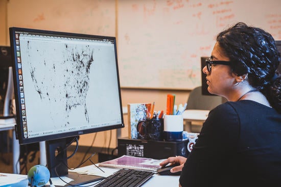 Data Science student looking at STAR database map