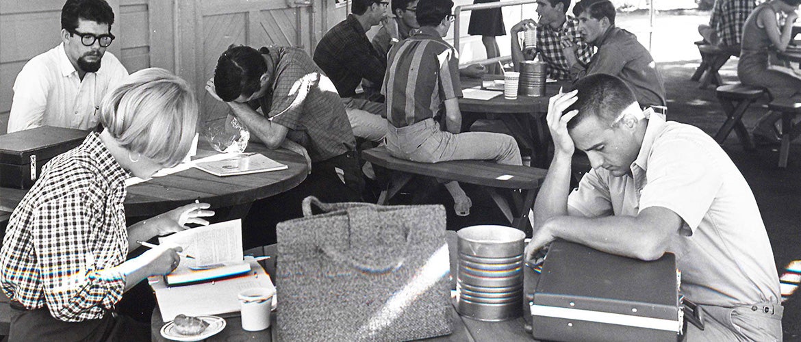 The Barn Past studying in dining hall