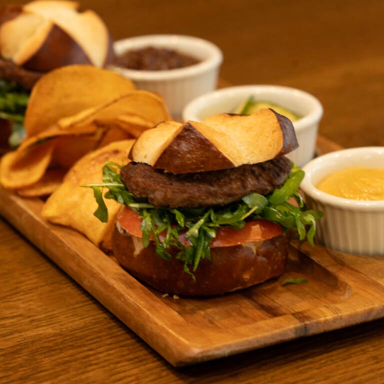 The Barn Waygu sliders and chips