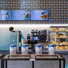 The coffee bar at the Den