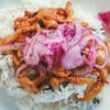 White rice with toppings from Glasgow