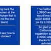 Four examples of Text N Tell feedback, including asking for quiches and different seasoning on the chicken.