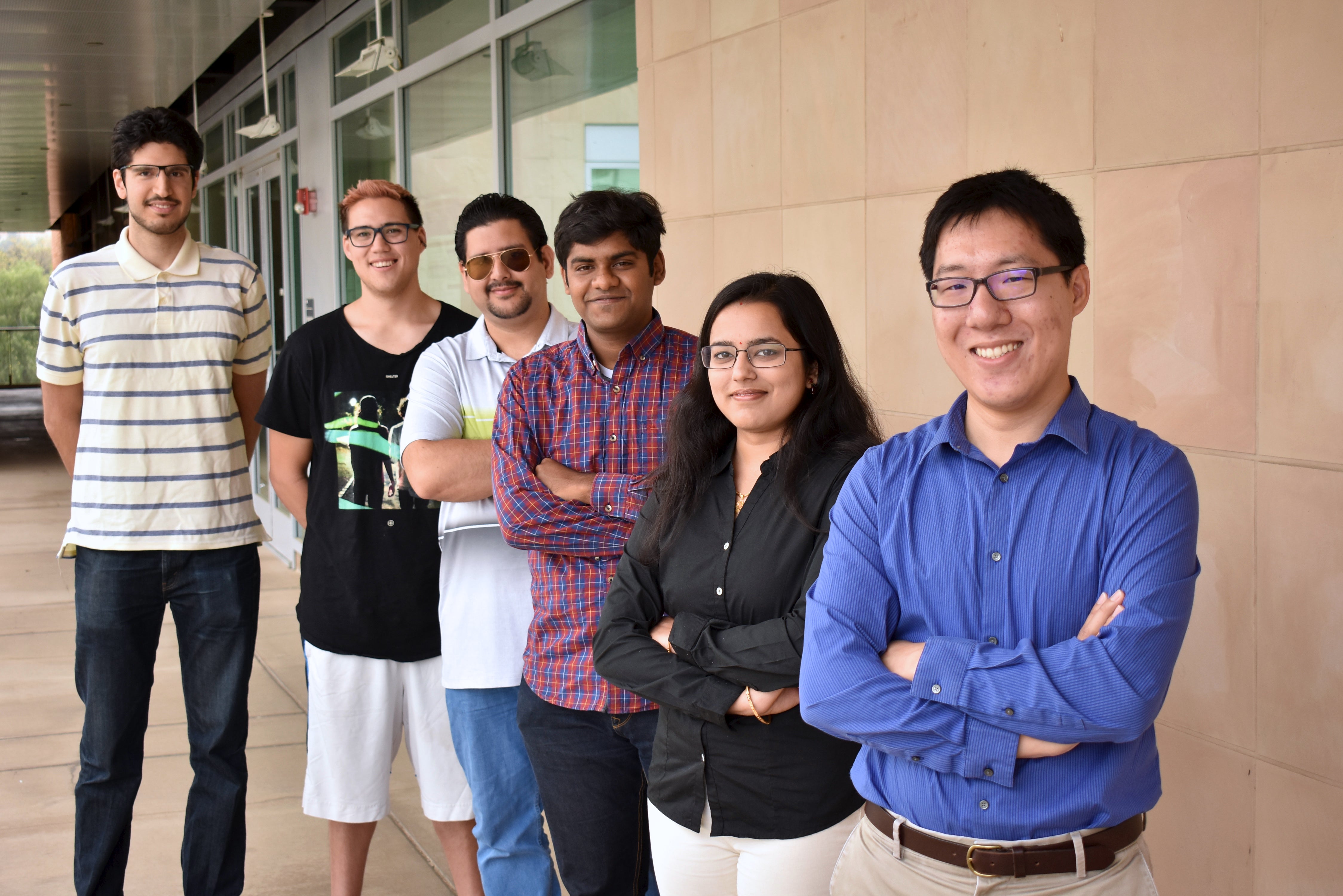 Professor with students