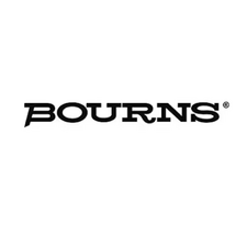 Bourns logo with bold black lettering and distinctive circular emblem