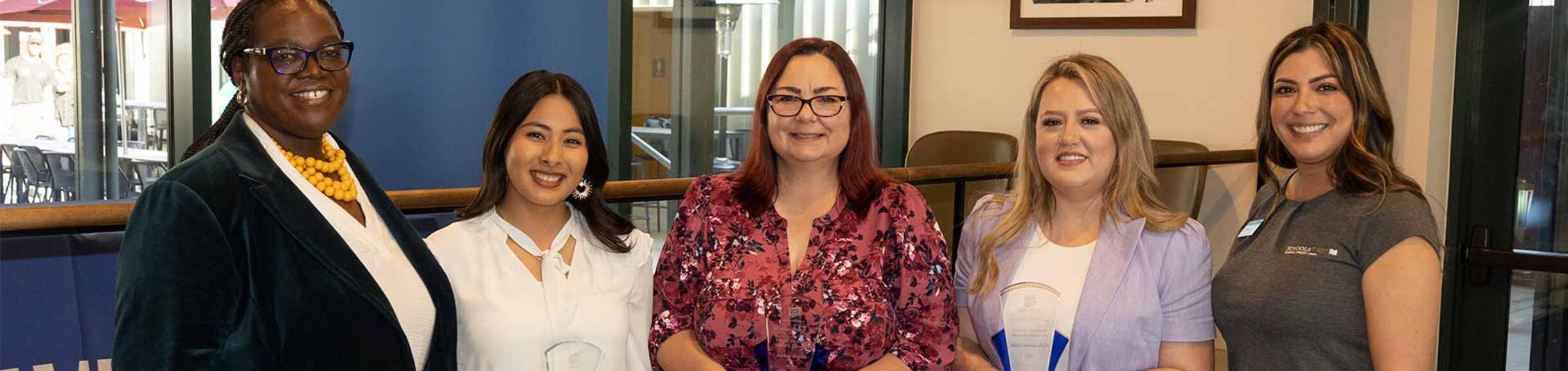 Dean Spencer with 2023 Alumni Award winners