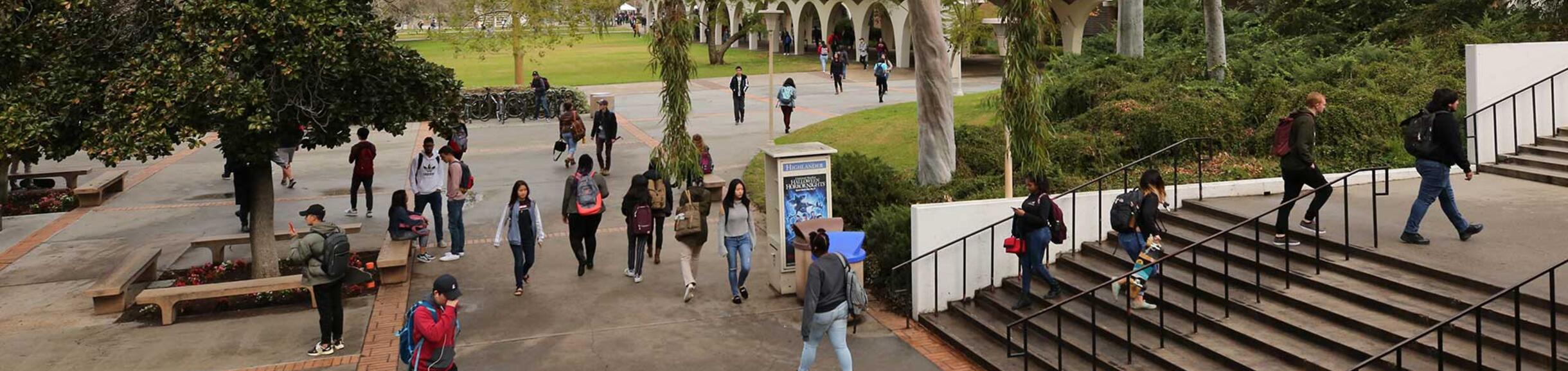 students walking through campus (c) UCR/Stan Lim