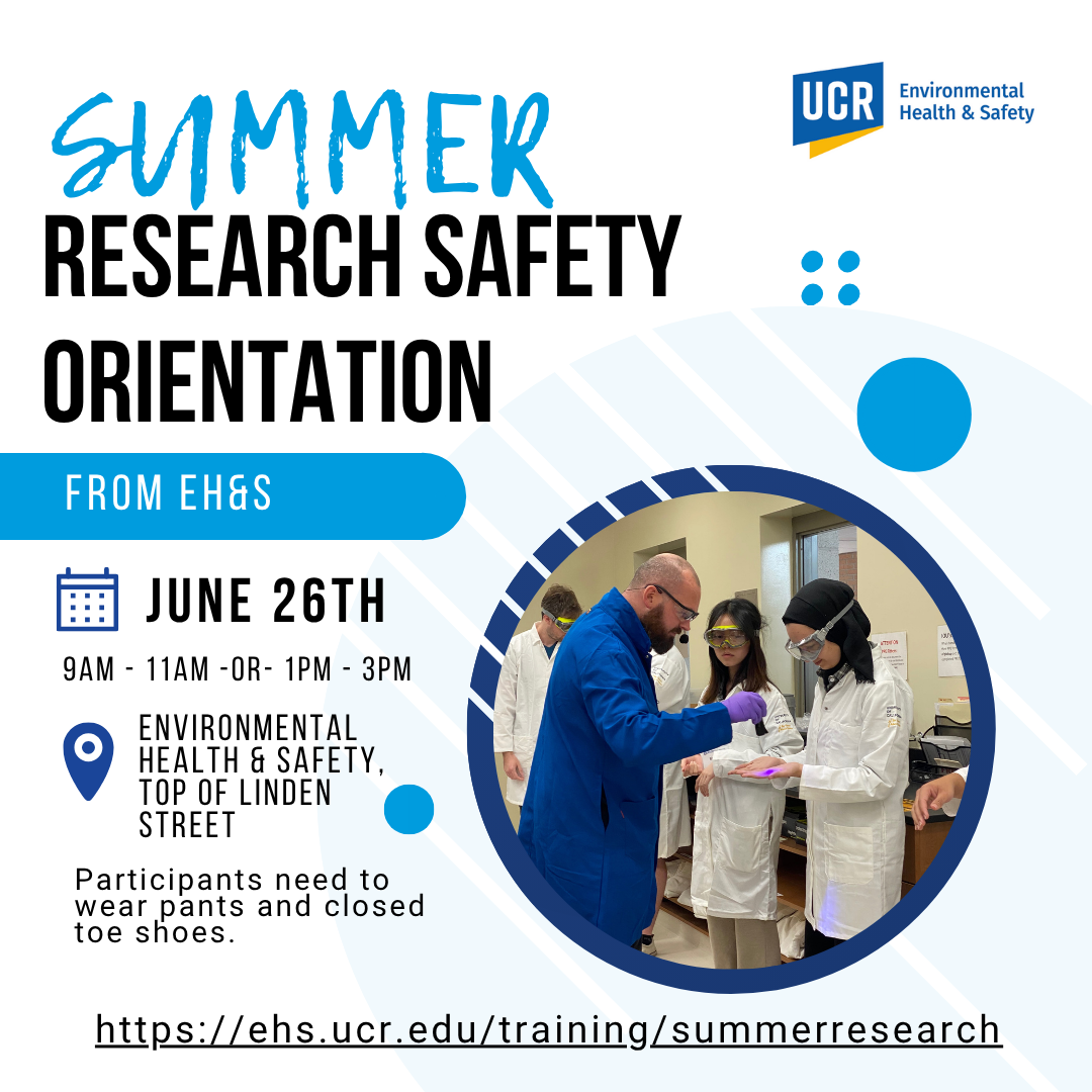 Summer Research Safety Orientation 2025 on June 26, 2025