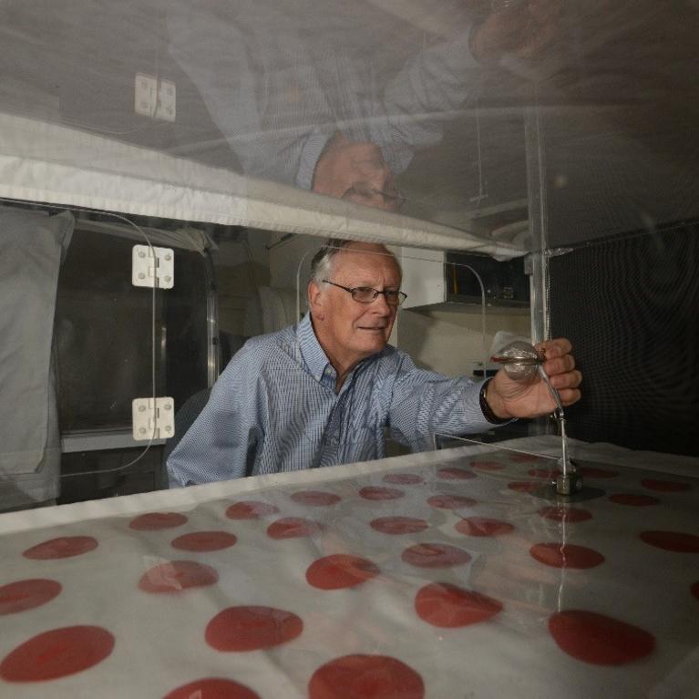 Carde working with wind tunnel